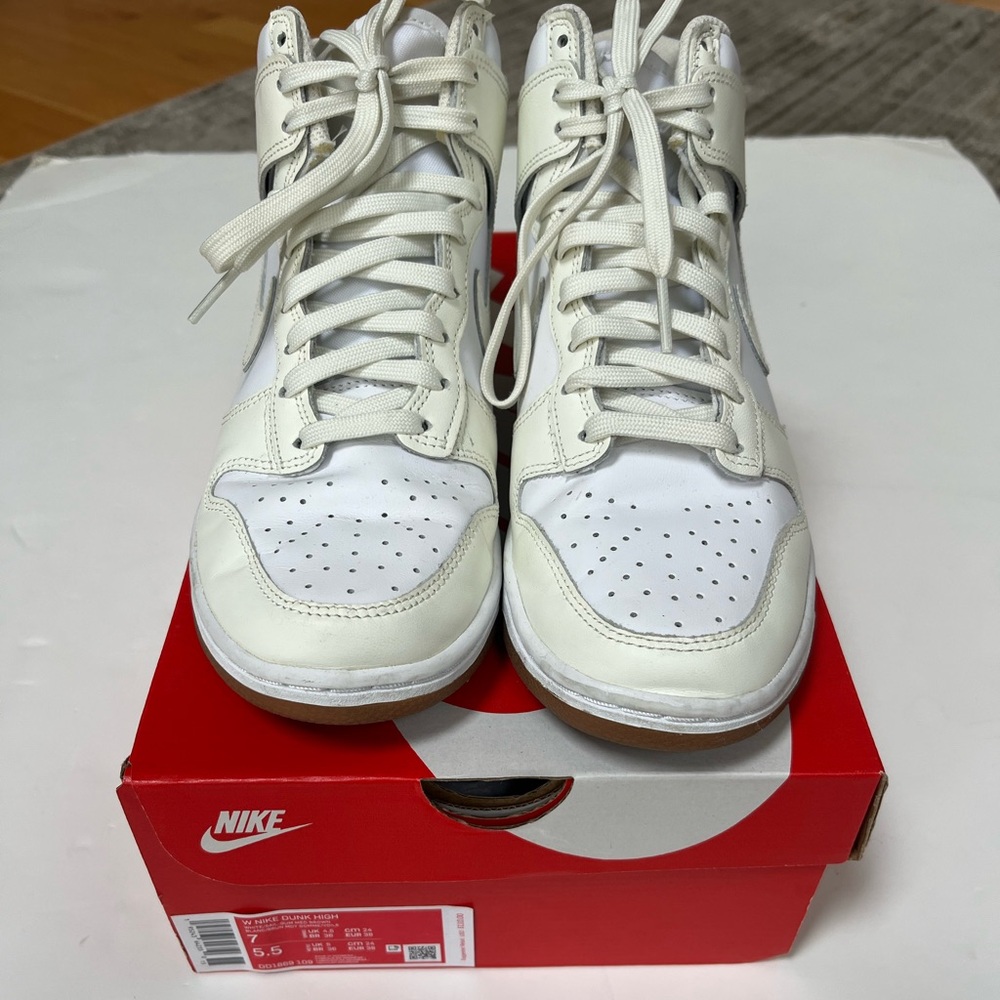 Nike White Dunk High